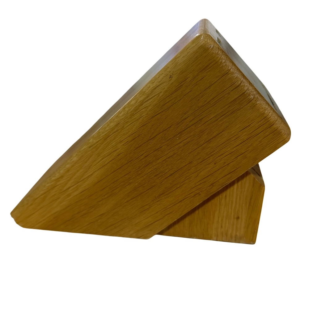 Cutco Oak Wood Knife Block 8 Slot Kitchen Cutlery Storage Organizer - Picture 2 of 9